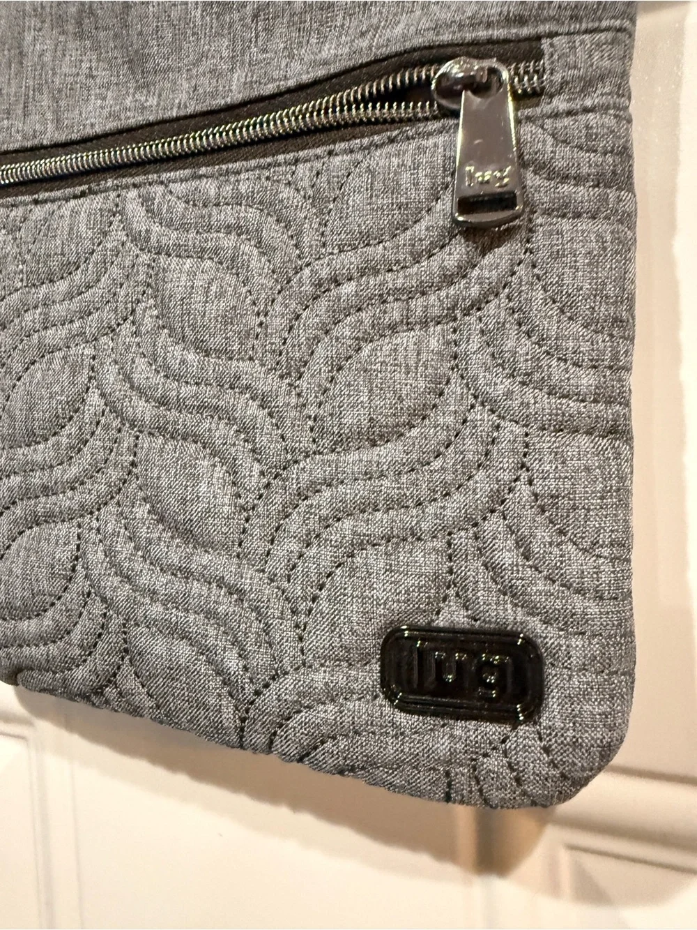 LUG Skipper Quilted Grey Crossbody Shoulder Bag